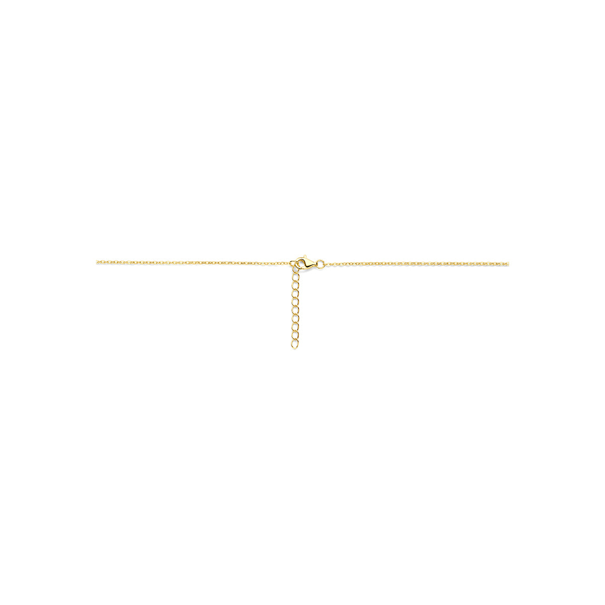 Collier zirkonia 42 + 3 cm 3 micron zilver verguld