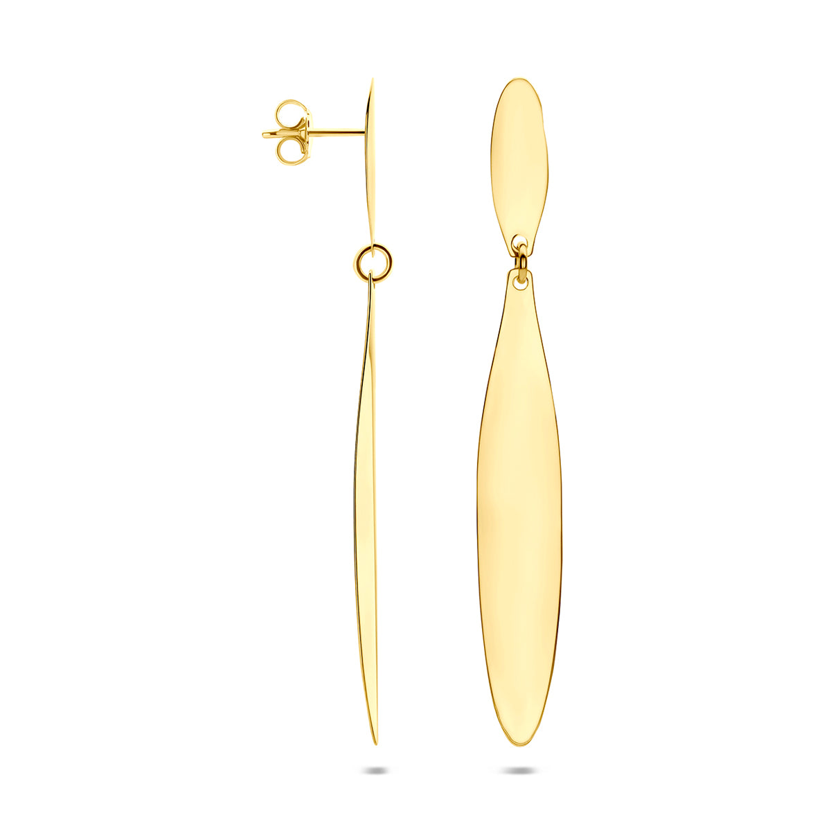 Oorhangers 67 mm 1 micron zilver verguld