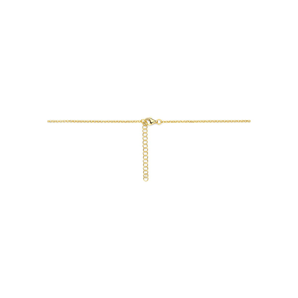 Collier 41 + 4 cm 3 micron zilver verguld 6 mm