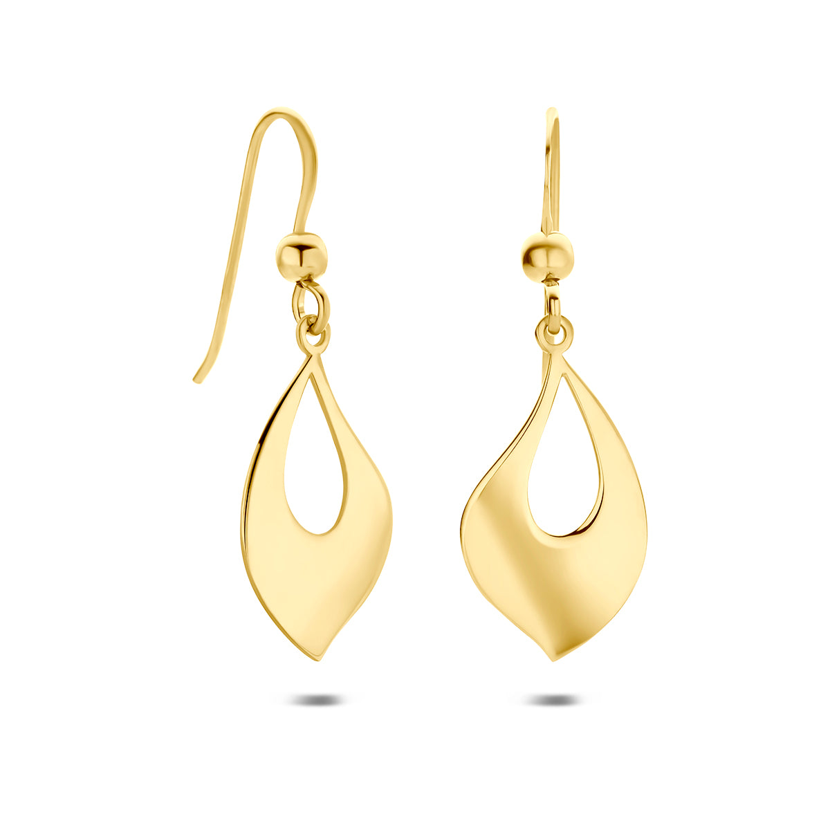Fantasy Collection Oorhangers franse haak zilver verguld 20 mm 1 micron
