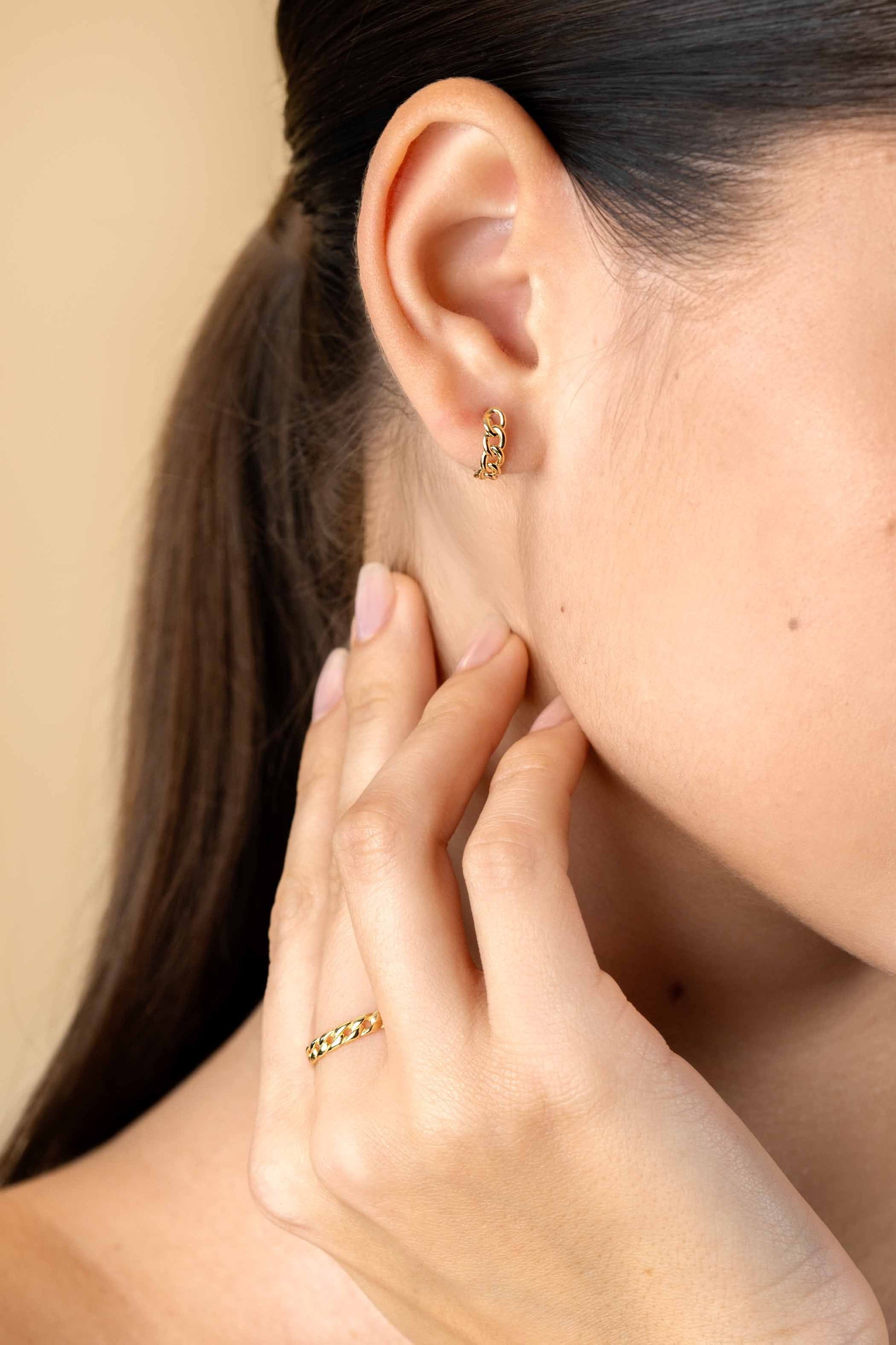 ZINZI Gold 14 krt gouden ring met trendy gourmet schakel 3mm breed ZGR448 - PansiteNederland.nl