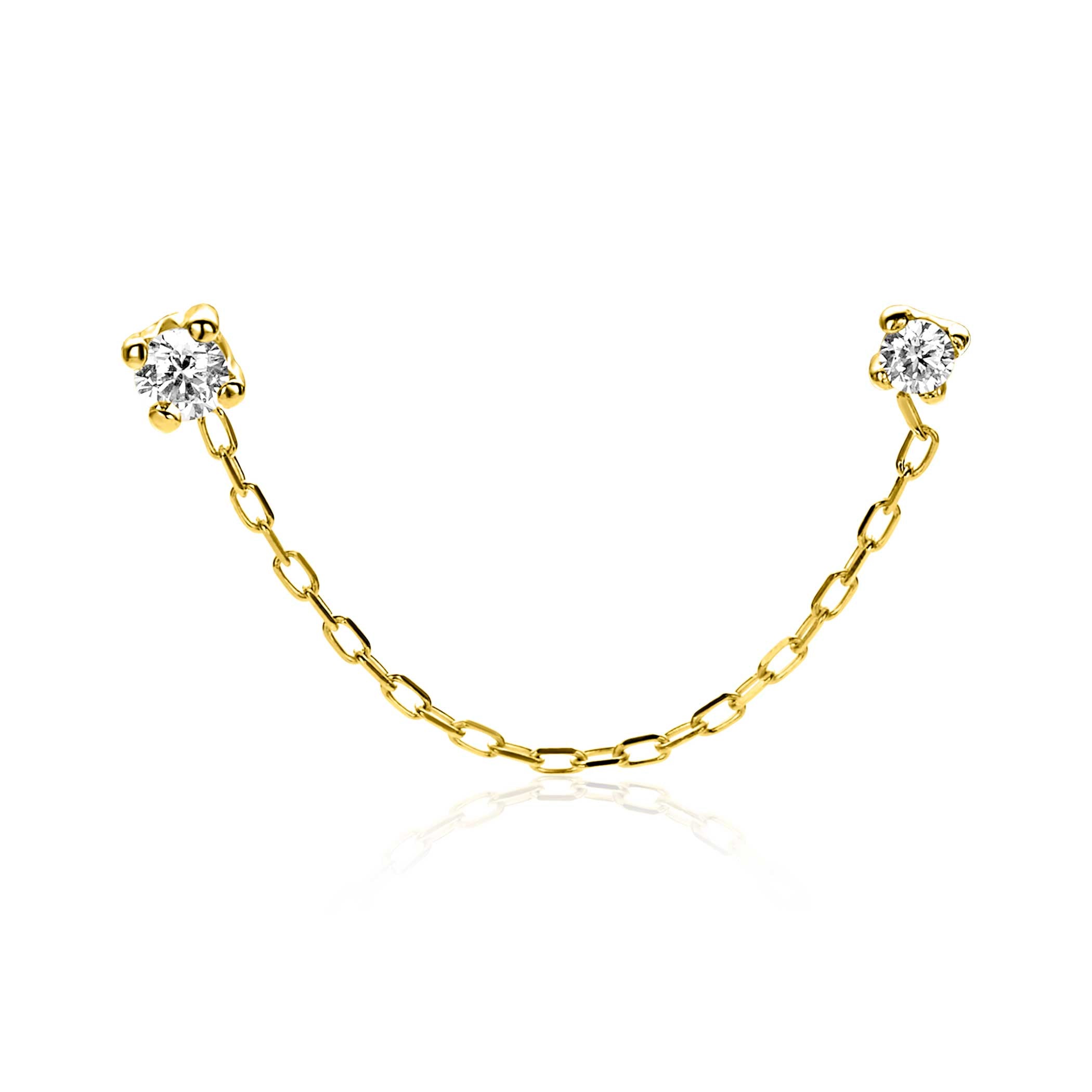 ZINZI 14K Gouden Oorbellen ZGO547 35mm wit