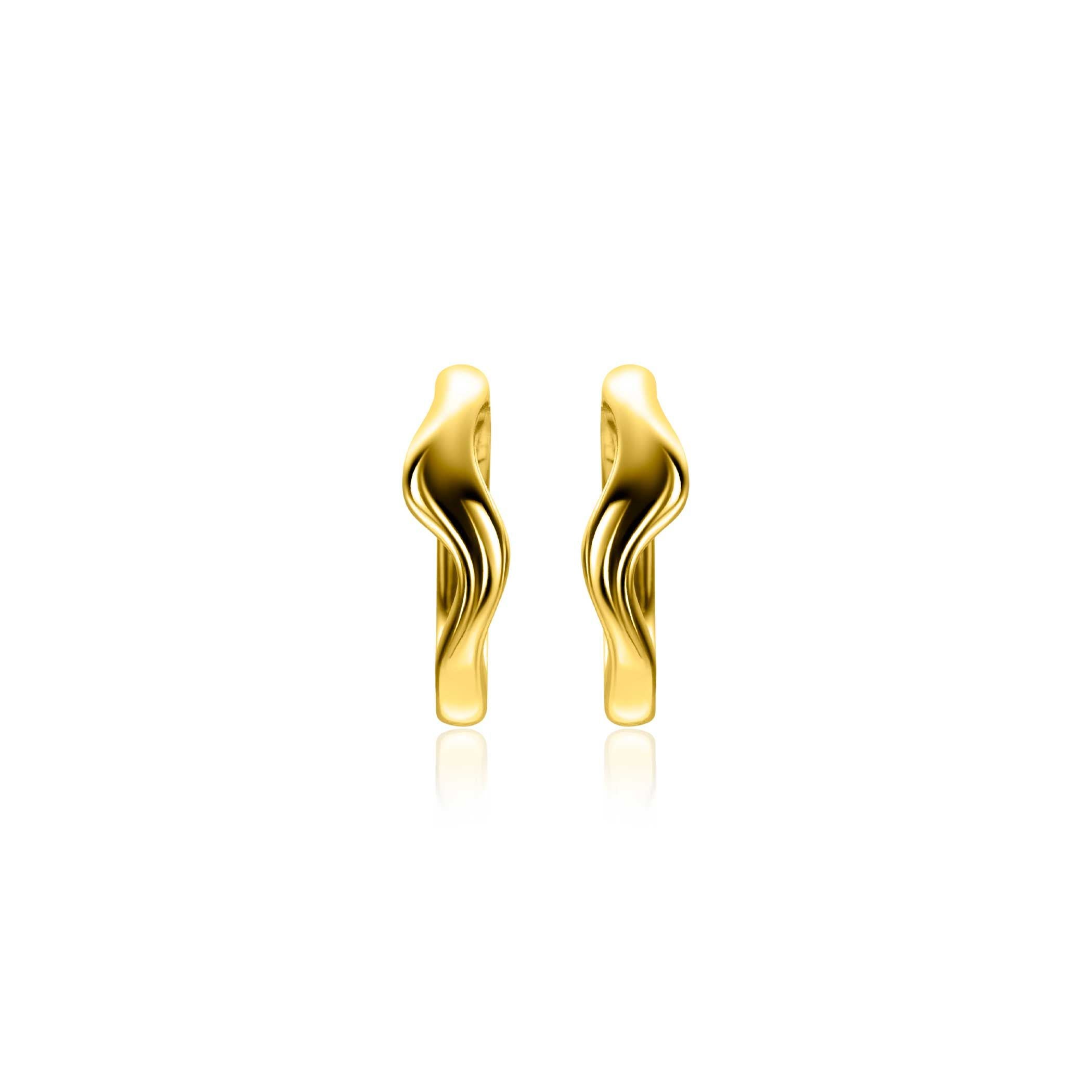ZINZI Verguld Zilveren Oorbellen 15mm - ZIO2627G