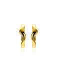 Zinzi 15mm gold plated zilveren oorringen organisch gevormd met luxe klapsluiting ZIO2627G - PansiteNederland.nl