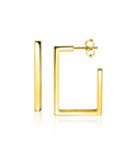 Zinzi Gold 14 karaat gouden oorstekers met grote strakke vierkantsvorm. Grootte 23 x 2,4mm. ZGO482