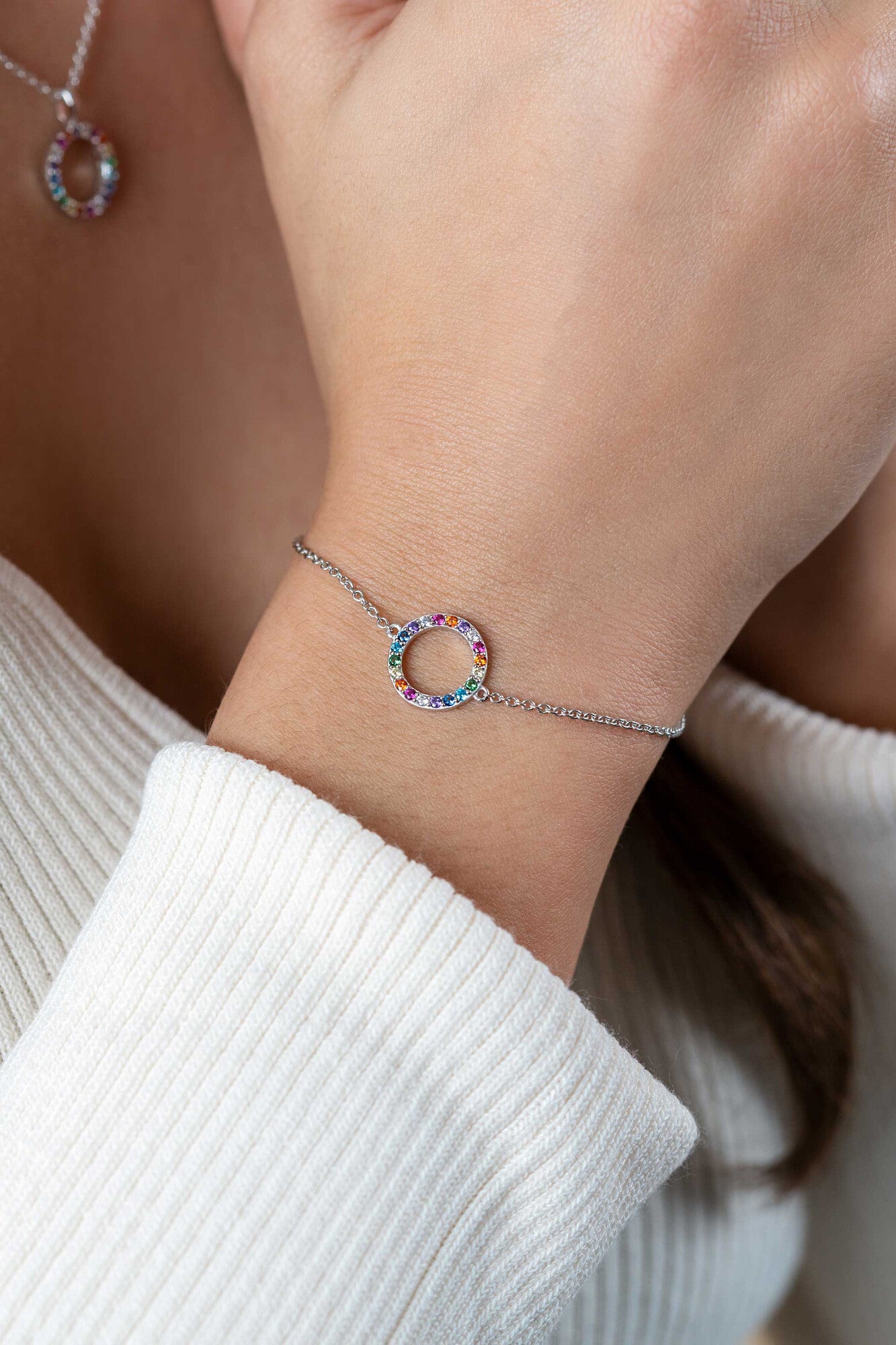 ZINZI Zilveren Armband 17-20 cm multicolor - ZIA2170Z