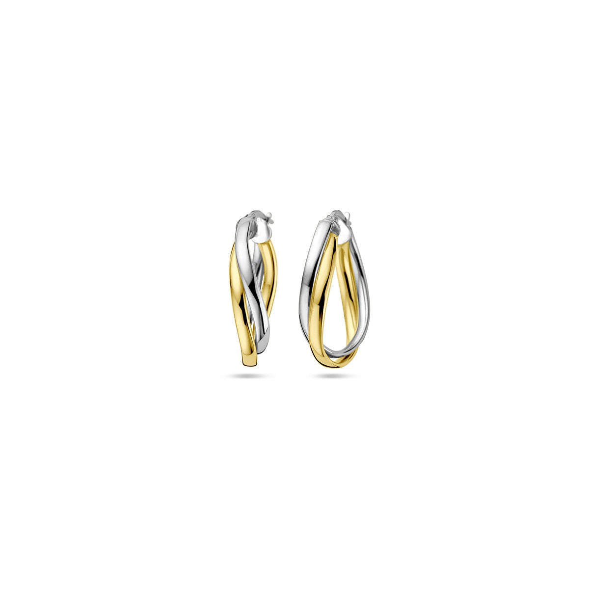 Zilver Verguld (Geel/Rhodium) Oorringen 1 Micron 2200462 - PansiteNederland.nl