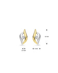 Zilver Verguld (Geel/Rhodium) Oorknoppen Zirkonia 1 Micron 2200464 - PansiteNederland.nl