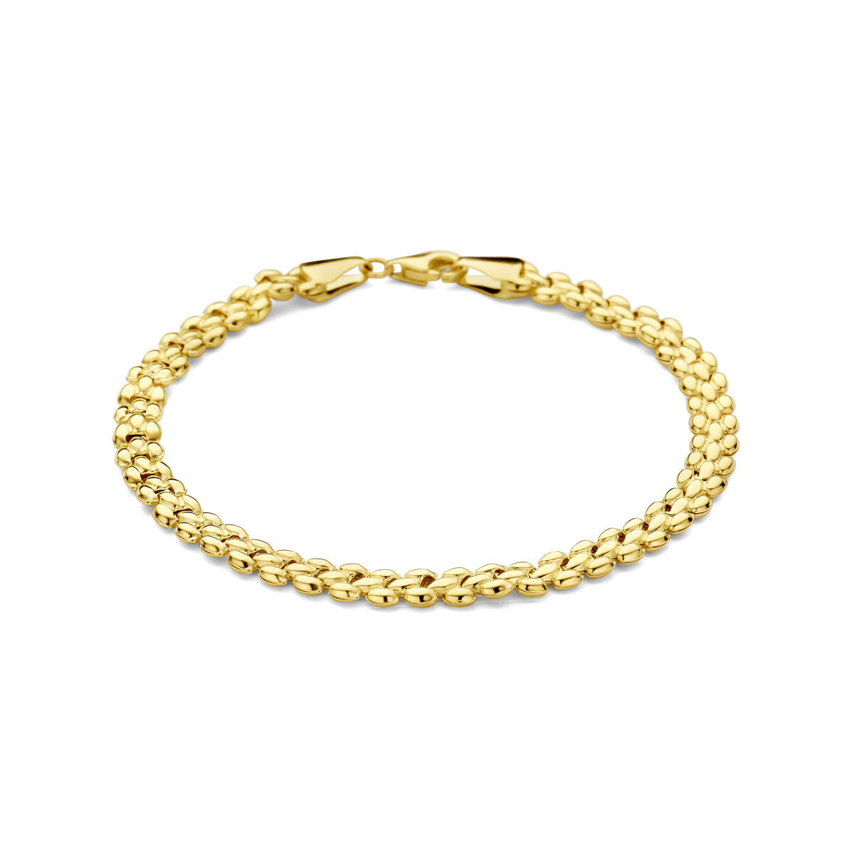 14K geelgouden armband anker schakel 4,8mm 18cm gepolijst design