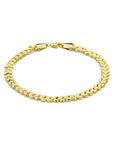 14K geelgouden armband anker schakel 4,8mm 18cm gepolijst design