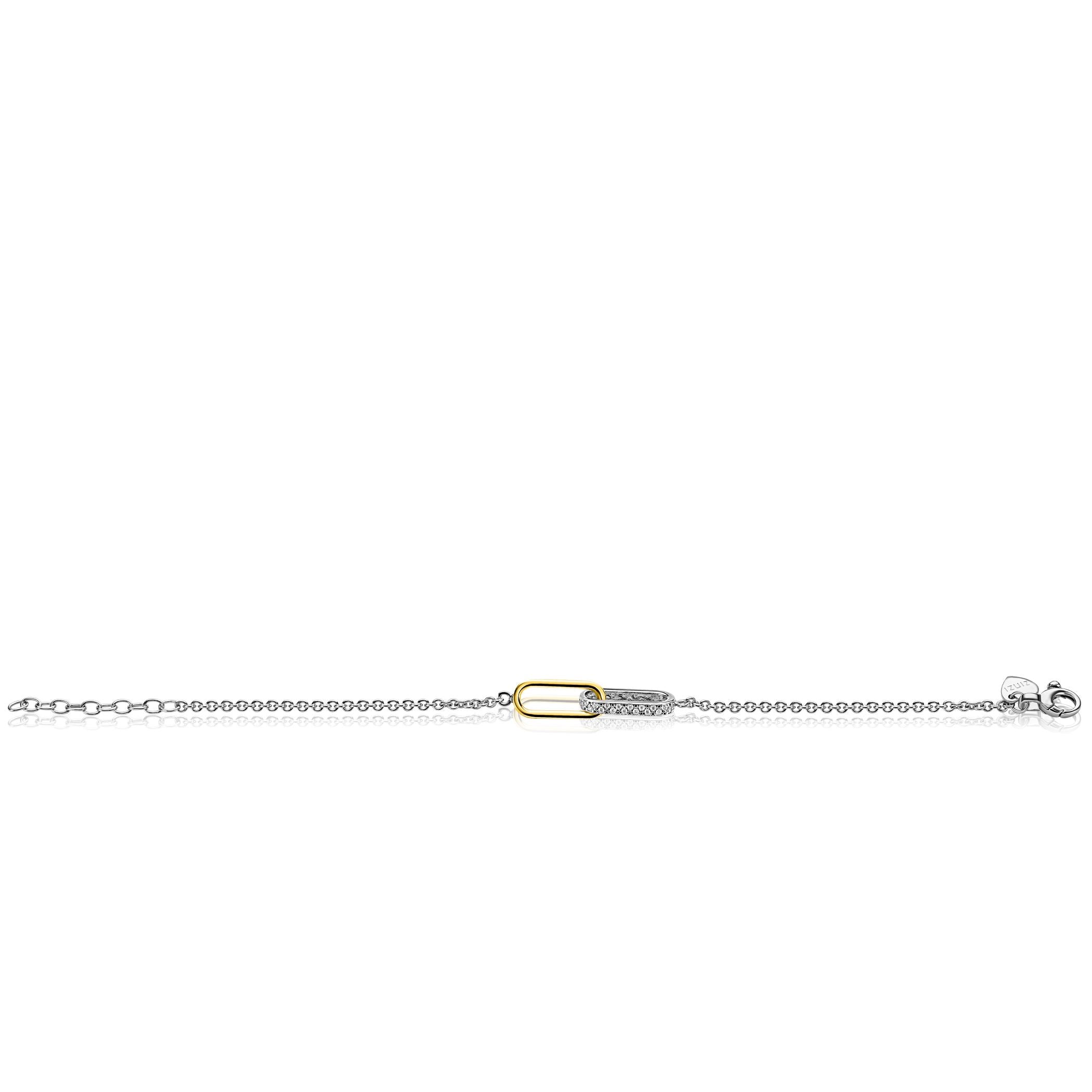 ZINZI Zilveren Armband met Witte Zirkonia - ZIA2758