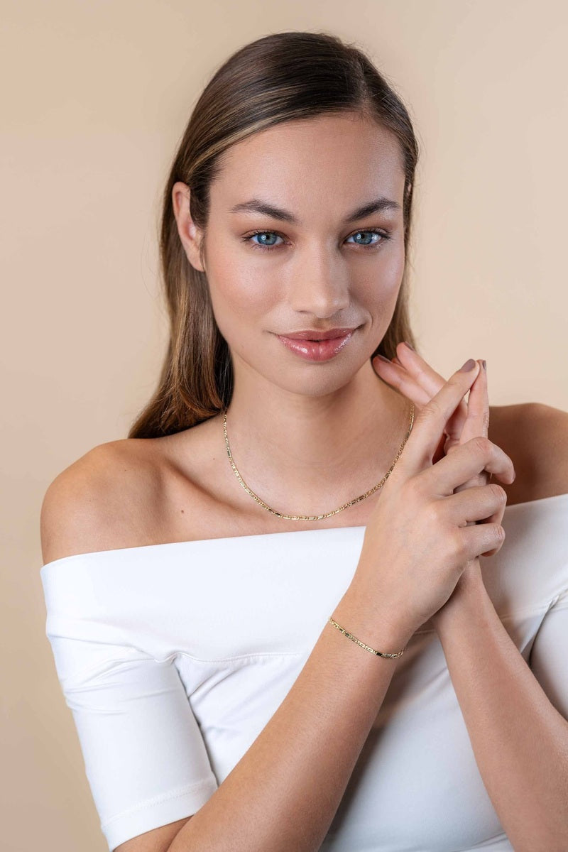 ZINZI 14K Gouden Armband ZGA499 17-19 cm zilver