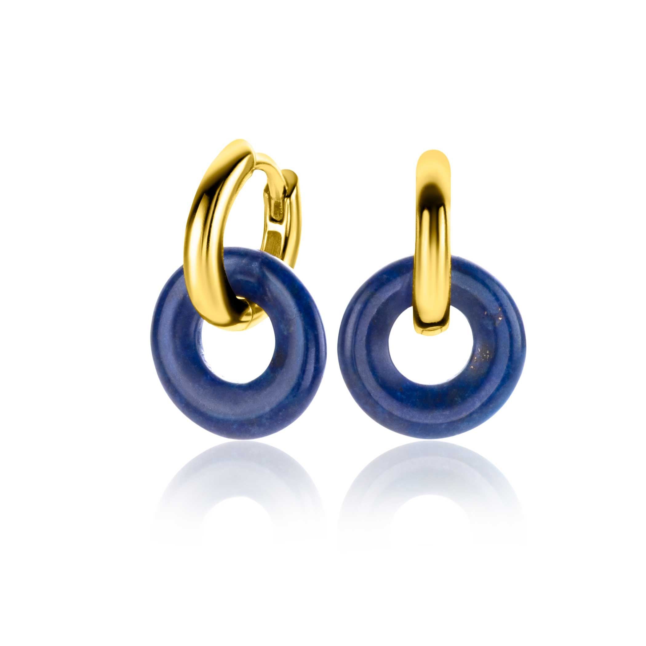 ZINZI Edelsteen Oorbedels met Blauwe Lapis Lazuli - ZICH2274L