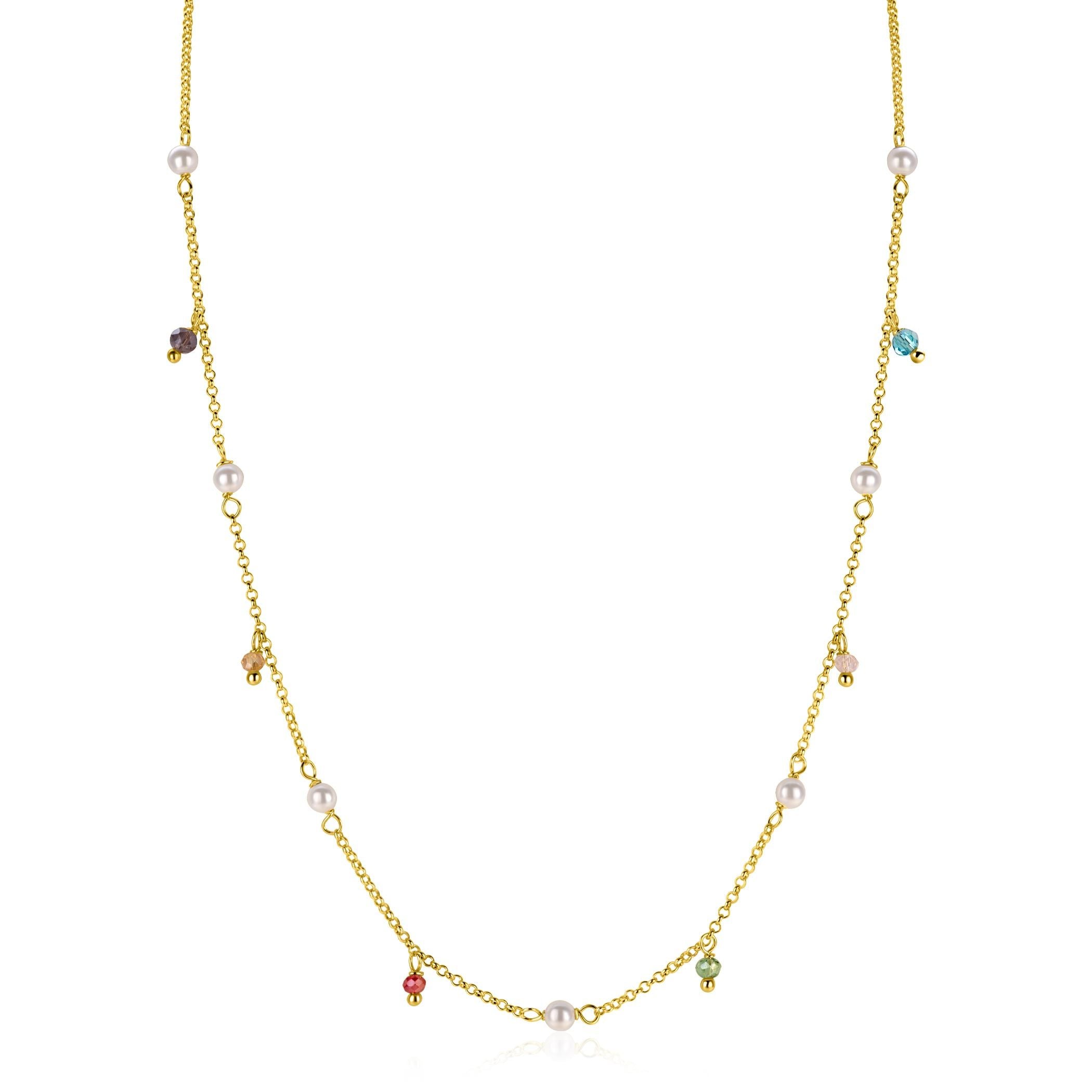 ZINZI Verguld Zilveren Ketting 42-45cm - ZIC2705G