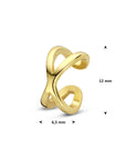 Zilveren vergulde ear cuff 12 mm 1 micron - 2104164