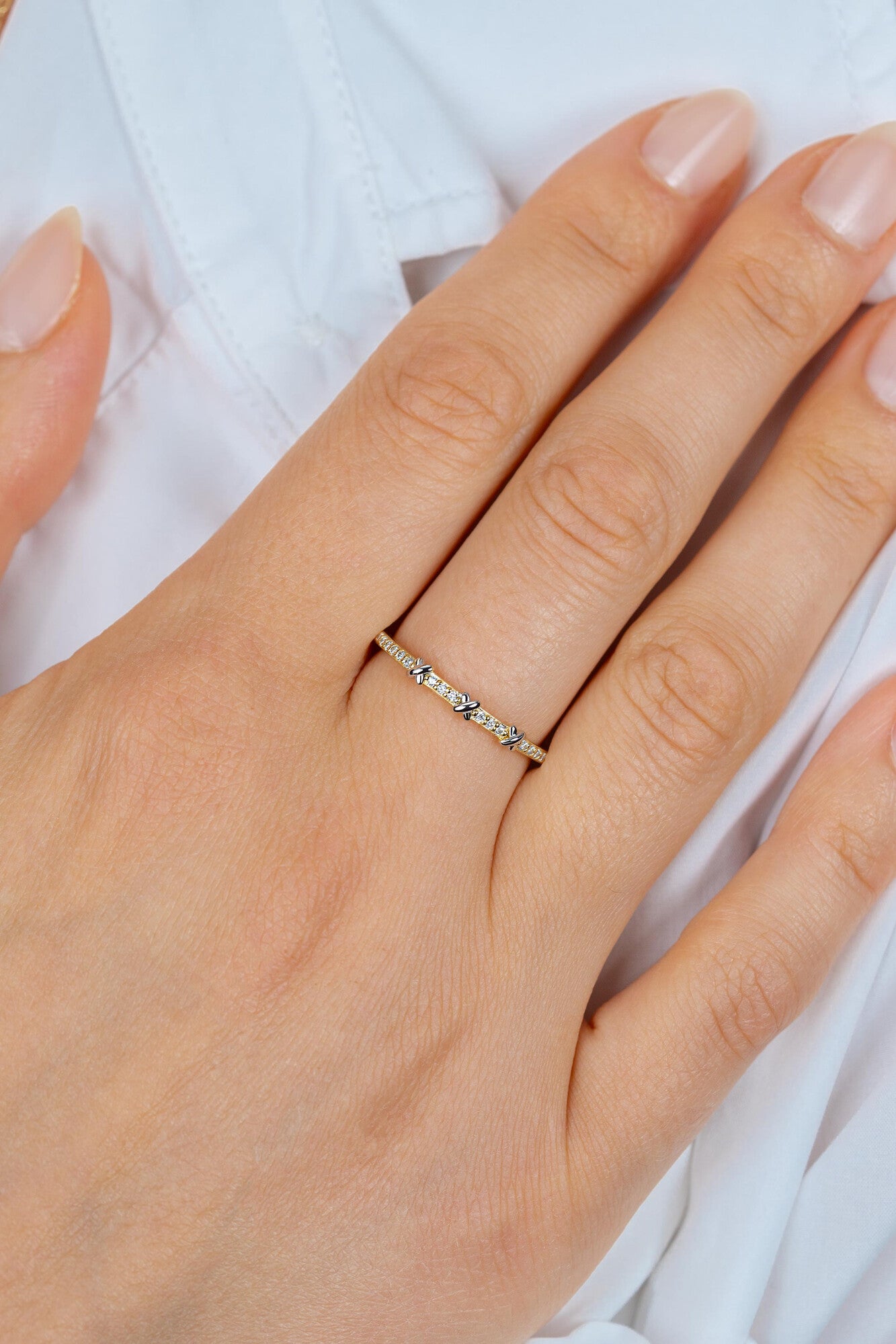 ZINZI Verguld Zilveren Ring met Witte Zirkonia ZIR2814