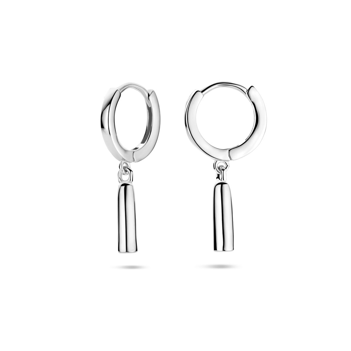 Zilveren gerhodineerde klapoorringen 22 mm - 1341548