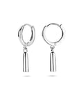 Zilveren gerhodineerde klapoorringen 22 mm - 1341548