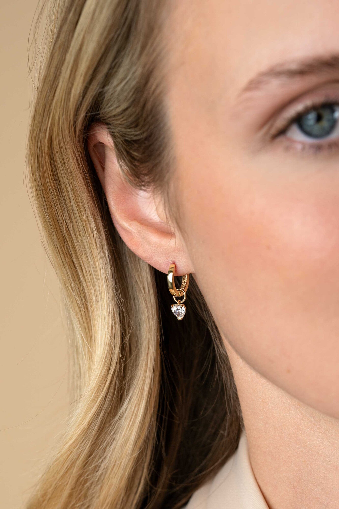 ZINZI 14K Gouden Oorbedels ZGCH422 wit