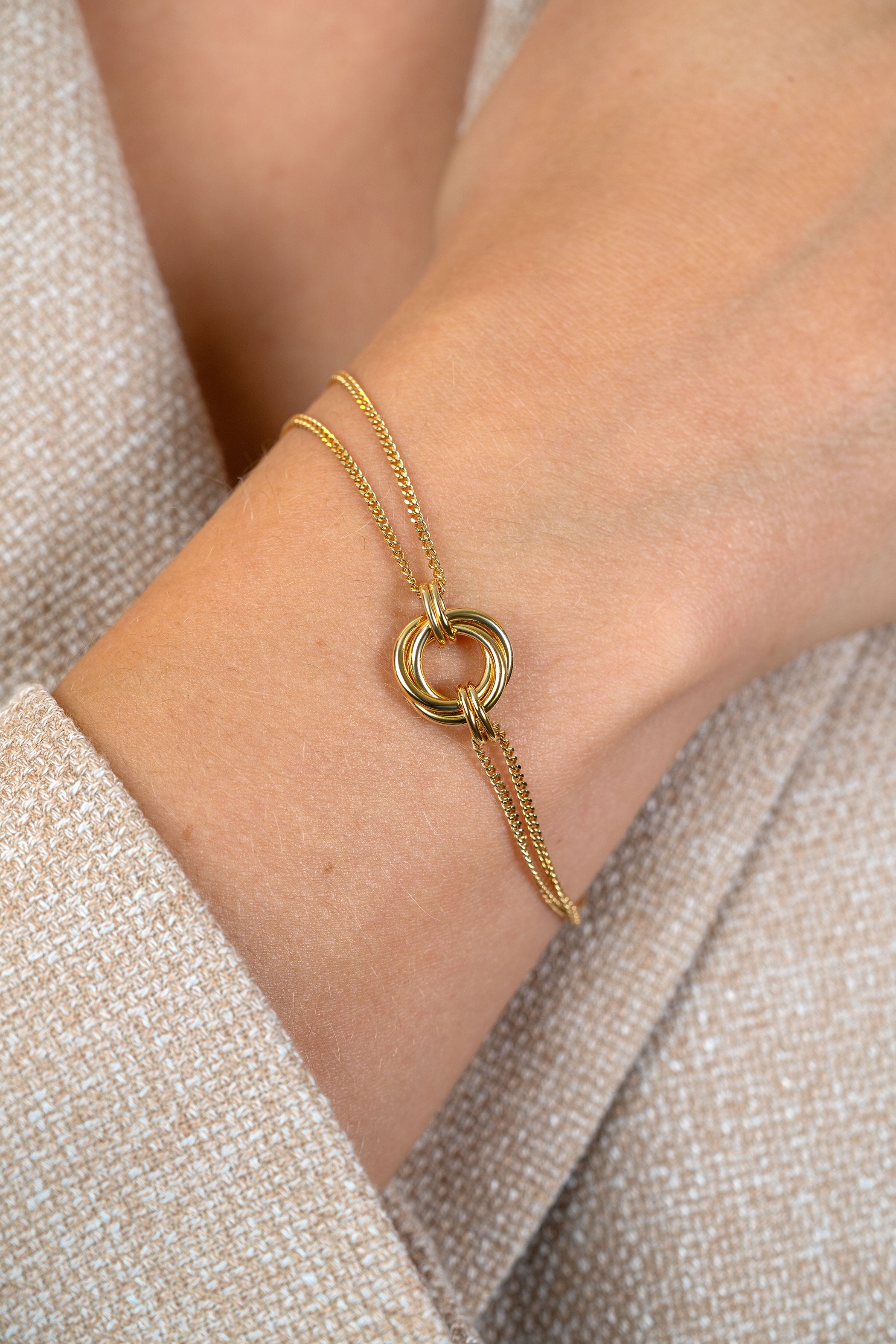 ZINZI Verguld Zilveren Armband 17-20 cm - ZIA2797