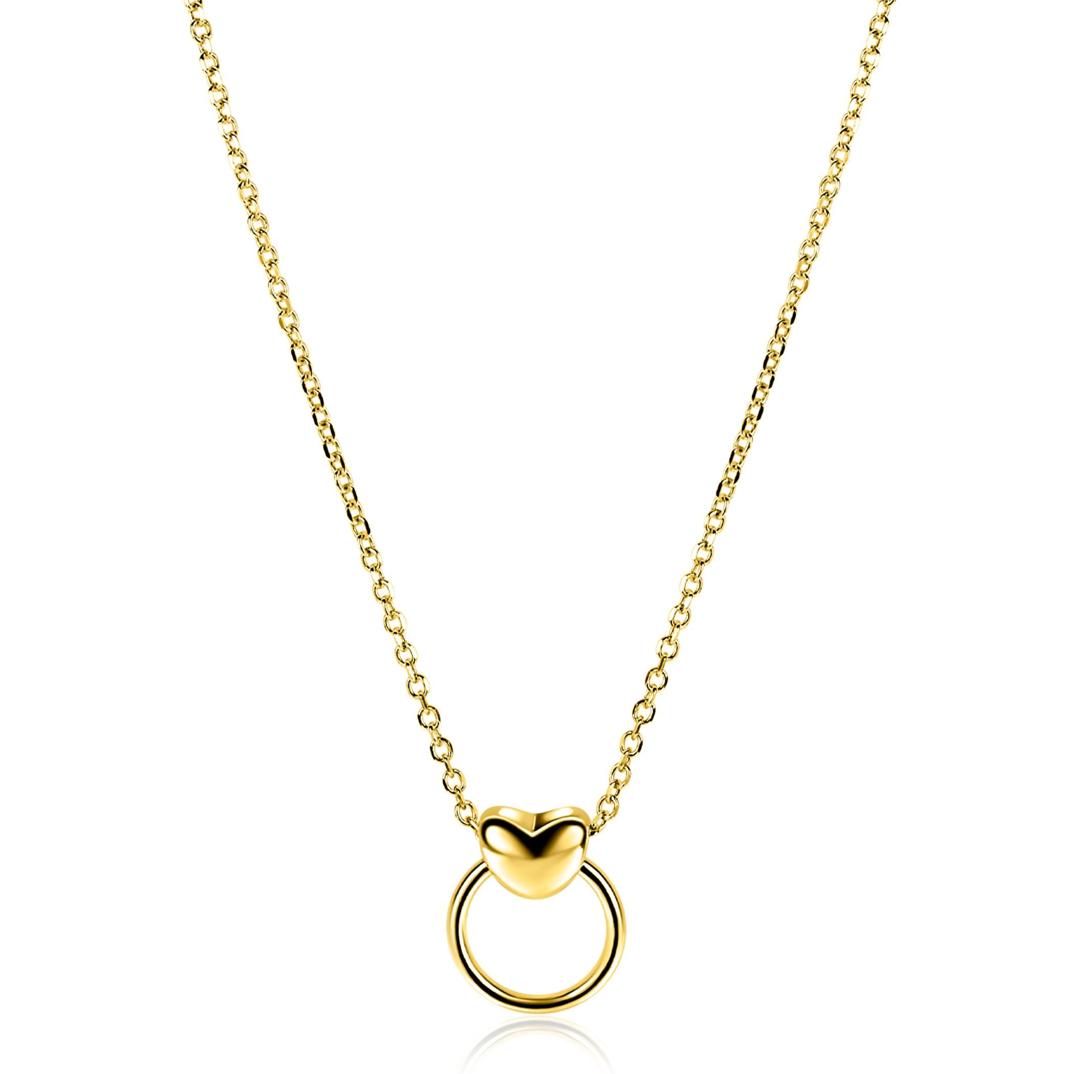 ZINZI Verguld Zilveren Ketting 42-45 cm - ZIC2759