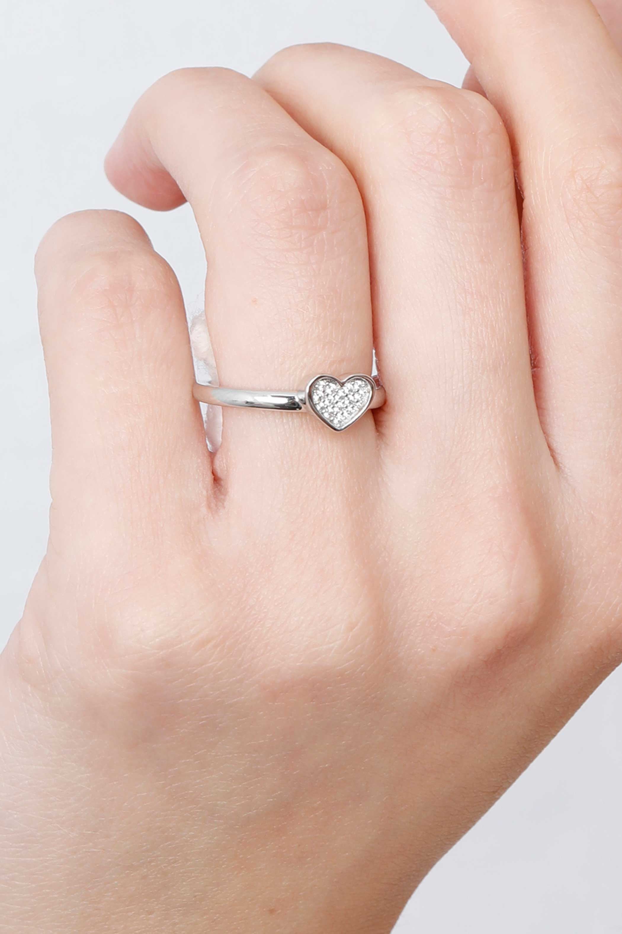 ZINZI Zilveren Ring wit - ZIR1390
