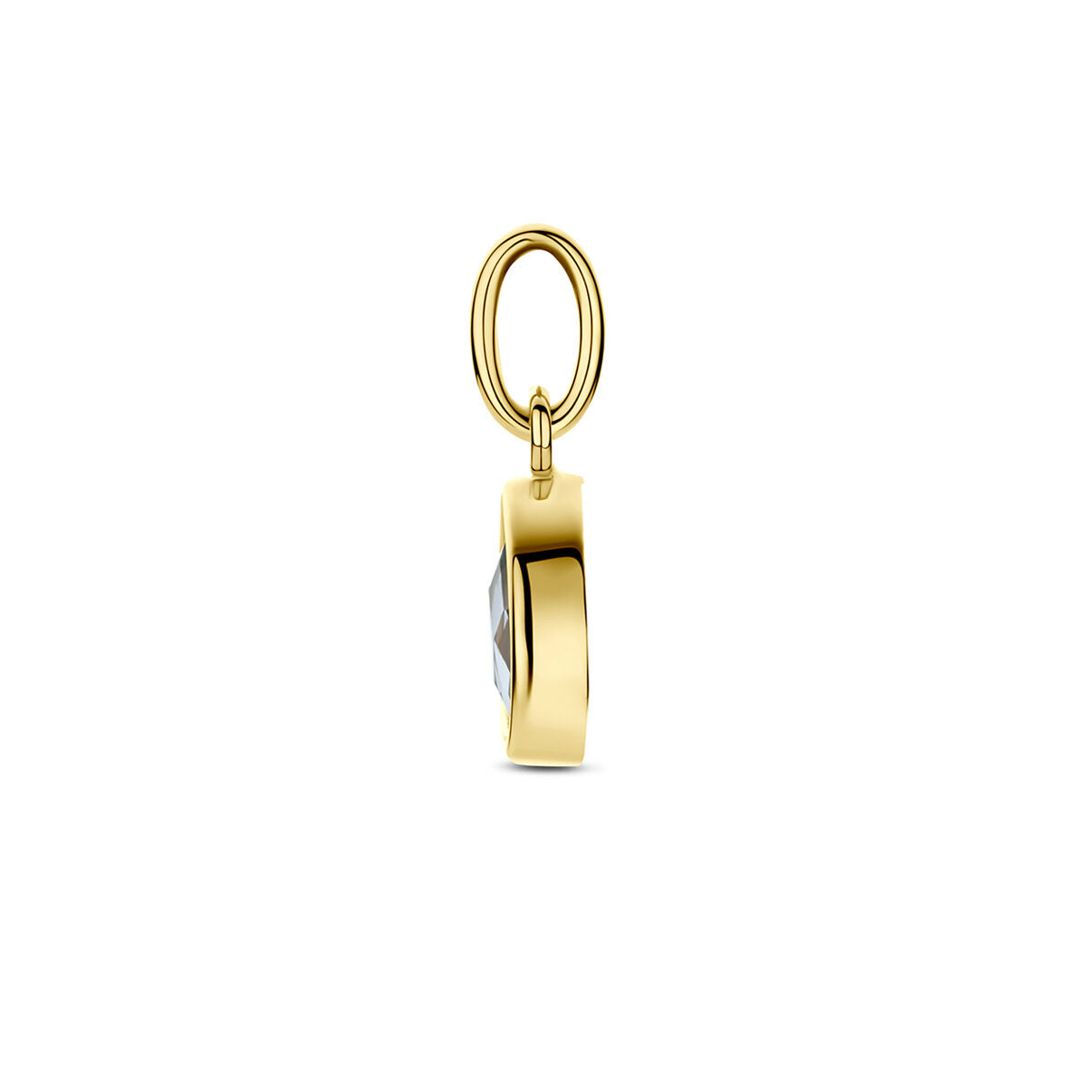 Hanger blauw topaas 14K geelgoud 7,5 mm