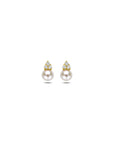 14K geelgouden oorknoppen parel zirkonia 7 mm - 4034648