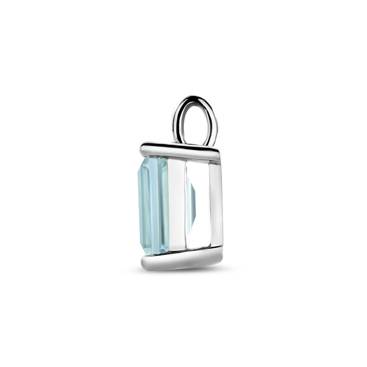 Zilveren gerhodineerde hanger sky blue topaas 14,5 mm - 1340976 - PansiteNederland.nl