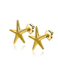 ZINZI gold plated zilveren oorstekers grote zeester 13mm ZIO2641 - PansiteNederland.nl
