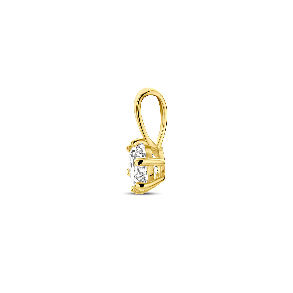 9K Geelgouden 9k hanger zirkonia 9 mm - 8000273 - PansiteNederland.nl