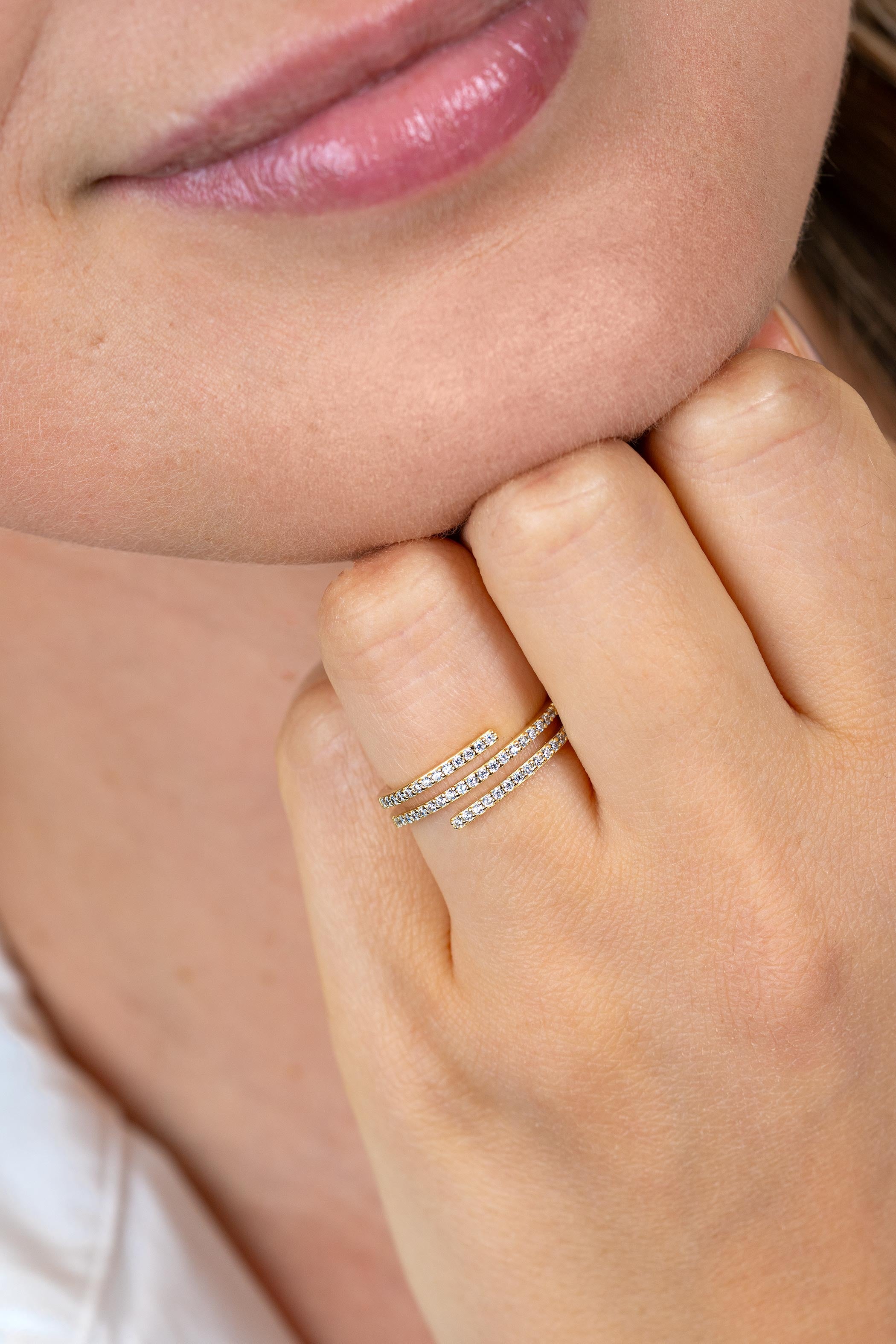 ZINZI Verguld Zilveren Ring met Witte Zirkonia ZIR2727Y