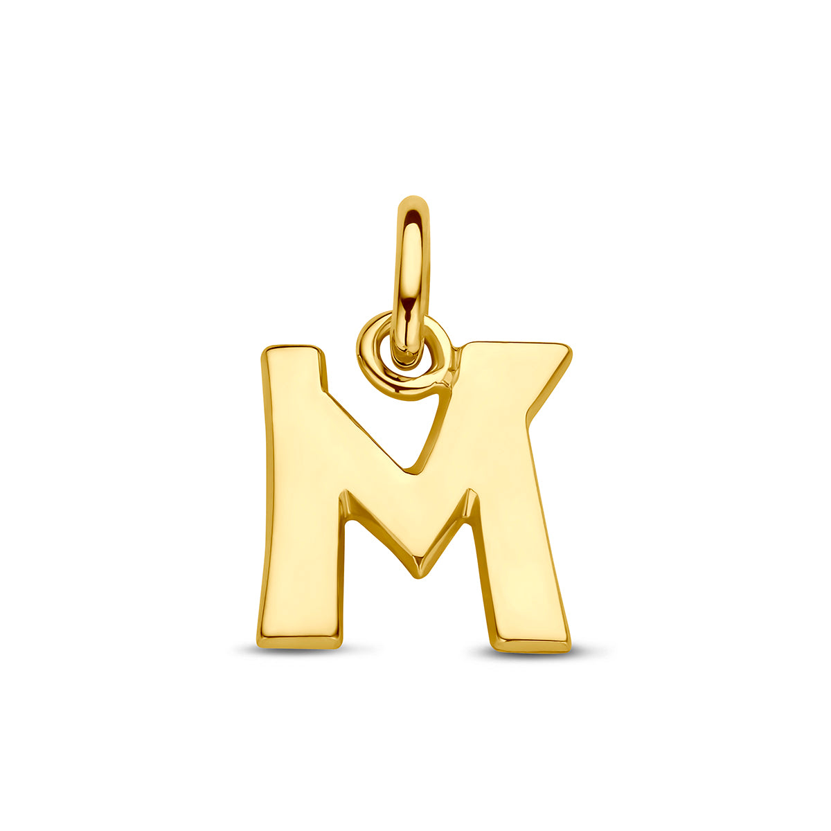 Hanger letter M 11 mm 14K geelgoud #Letter_M