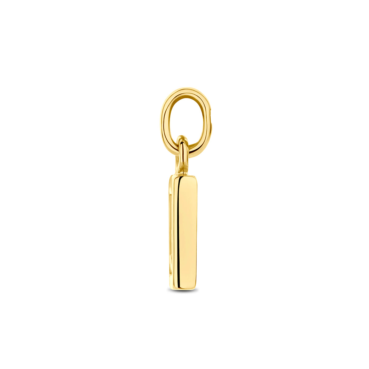 Hanger letter I zirkonia 10,5 mm 14K geelgoud #Letter_I