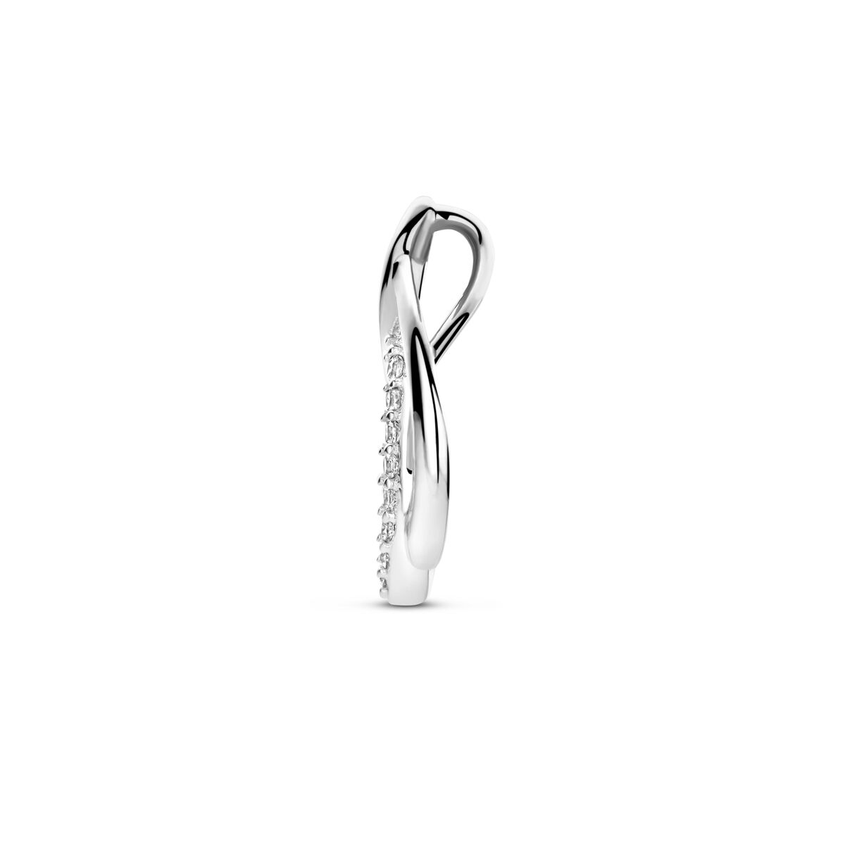 Zilveren gerhodineerde hanger zirkonia 18 mm - 1341326 - PansiteNederland.nl