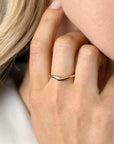 ZINZI gold plated zilveren ring organisch gevormd 3,5mm breed ZIR2627G - PansiteNederland.nl