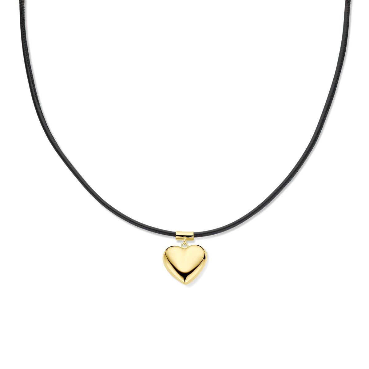 zilver verguld (met rubber/nylon/etc.) collier hart 38 + 6 cm 3 micron 2600125 - PansiteNederland.nl
