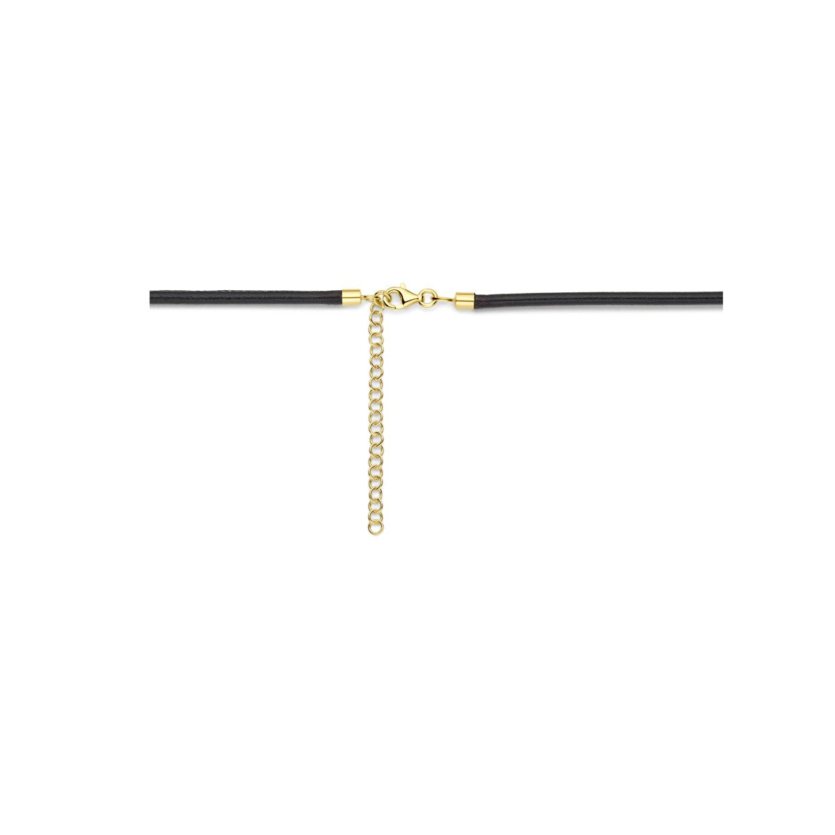 zilver verguld (met rubber/nylon/etc.) collier hart 38 + 6 cm 3 micron 2600125 - PansiteNederland.nl