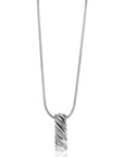 ZINZI zilveren hanger rechthoek met gedraaid effect en witte zirconia's 20mm ZIH2244 - PansiteNederland.nl