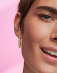 Pandora ME Extended Pavé Link 14k Gold-Plated Single oorring 262796C01, exclusief en kwalitatief hoogwaardig. Ontdek nu!