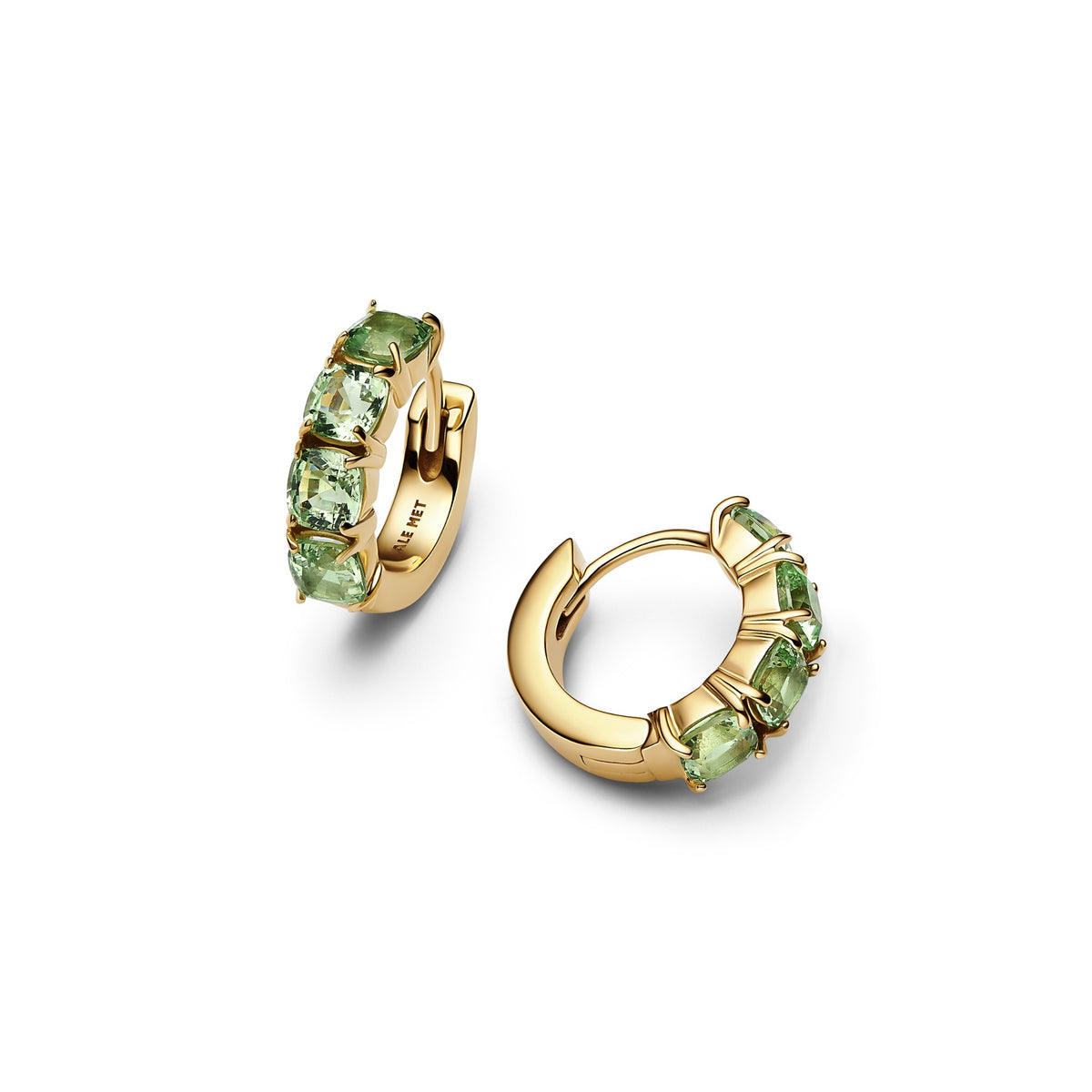 Pandora Groene oorbellen goudverguld 263851C01