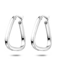 Zilveren gerhodineerde oorringen 21 mm - 1341917