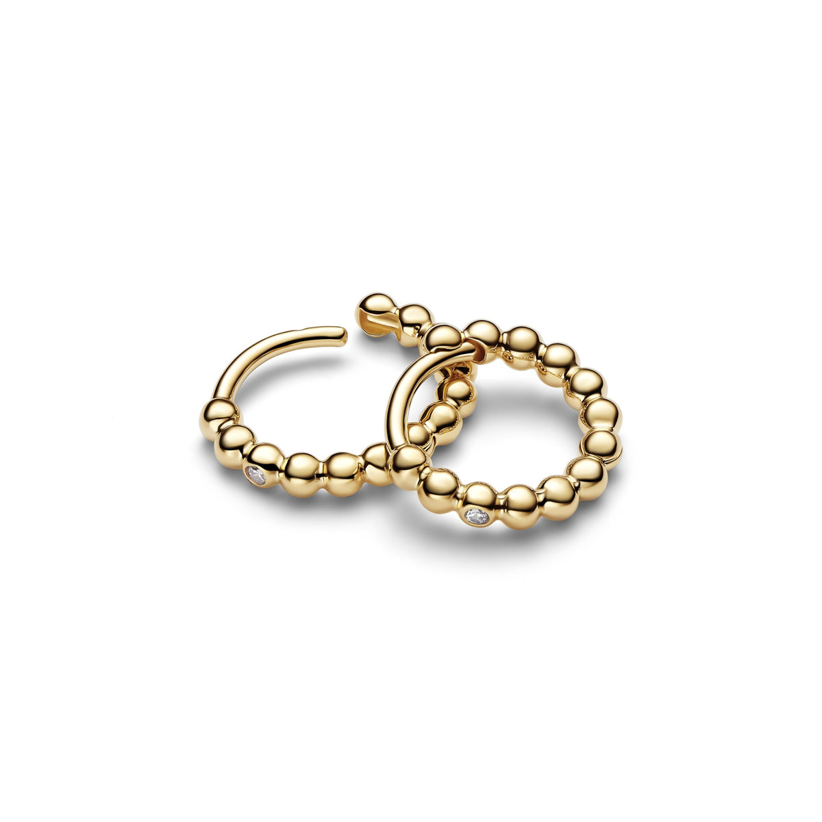 Pandora Huggies met Kraaltjestextuur goudverguld 264823C01