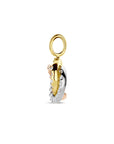 14K tricolor gouden hanger diamant 0.13ct h si 14 mm - 4300615 - PansiteNederland.nl