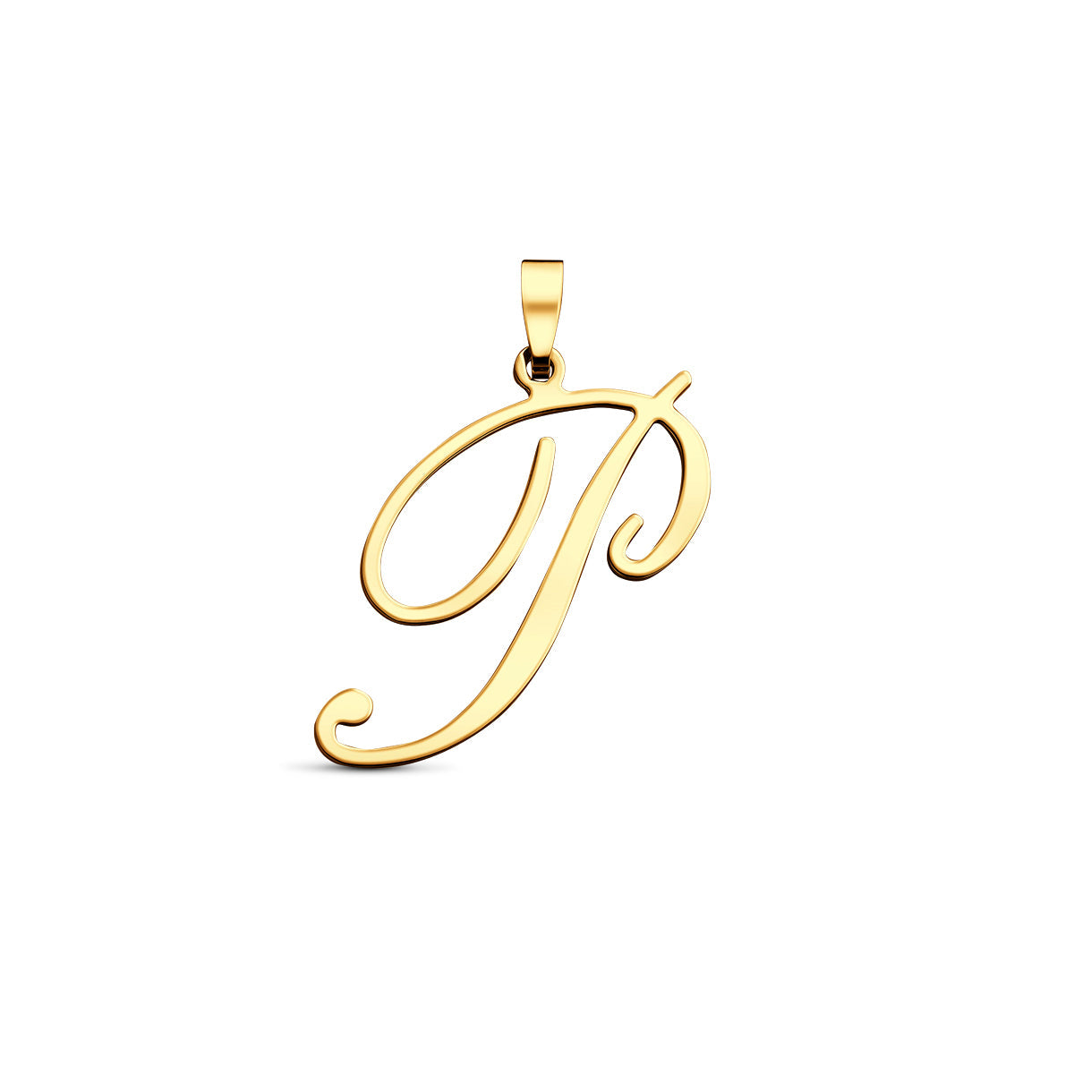 Hanger sierletter P 27,5 mm 14K geelgoud #Letter_P