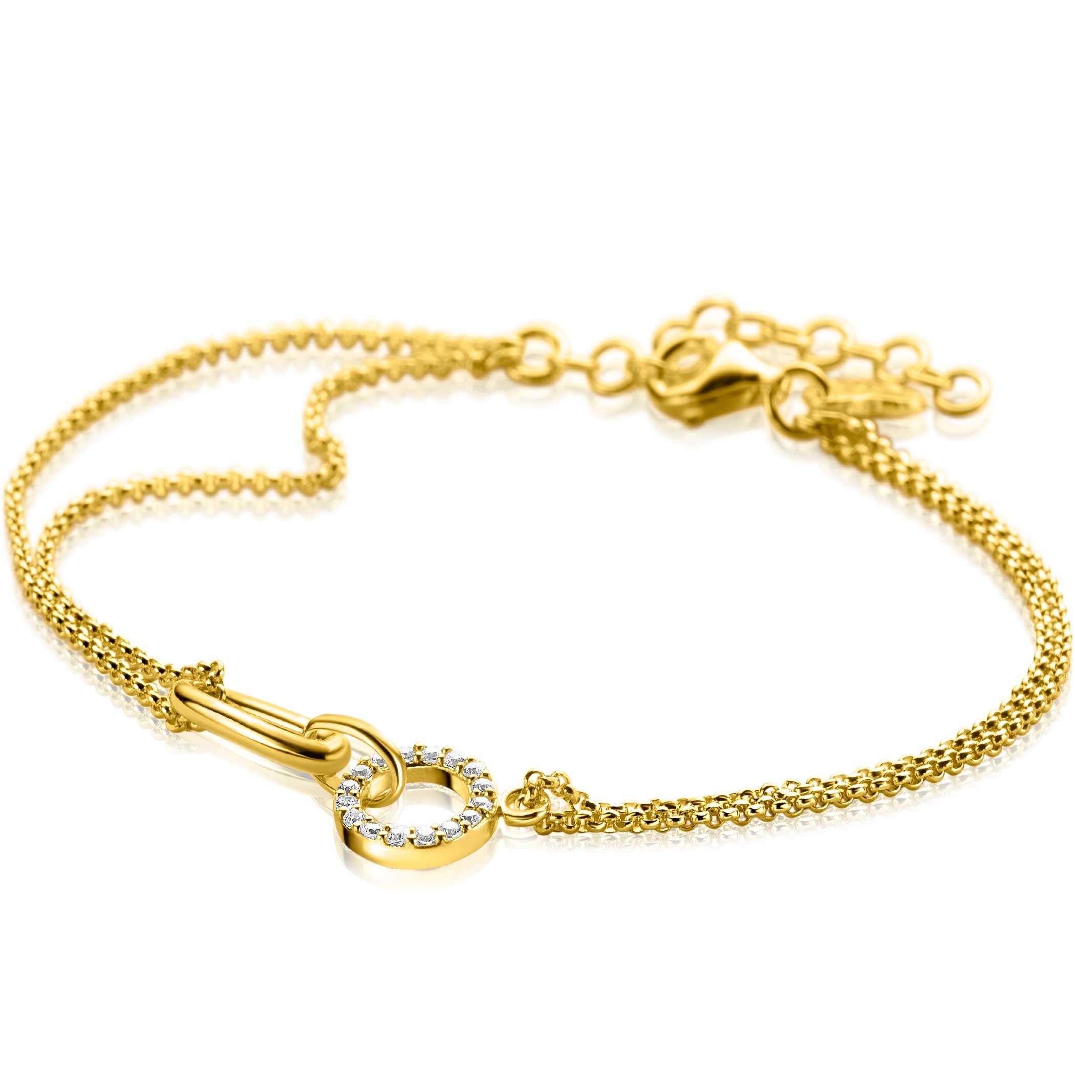 ZINZI Verguld Zilveren Armband 17-20 cm - ZIA2463Y