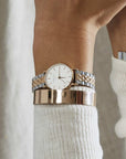 Rosefield horloge 26SRGD-271 The Small Edit White Steel Silver Rosegold Duo  - PansiteNederland.nl