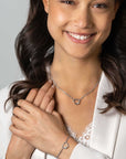 Zinzi zilveren ketting 45cm hart met zirkonia 40-45cm ZIC2507 - PansiteNederland.nl