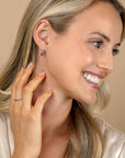 Zinzi 14mm zilveren oorringen met kleine druppels en luxe klapsluiting ZIO2688 - PansiteNederland.nl