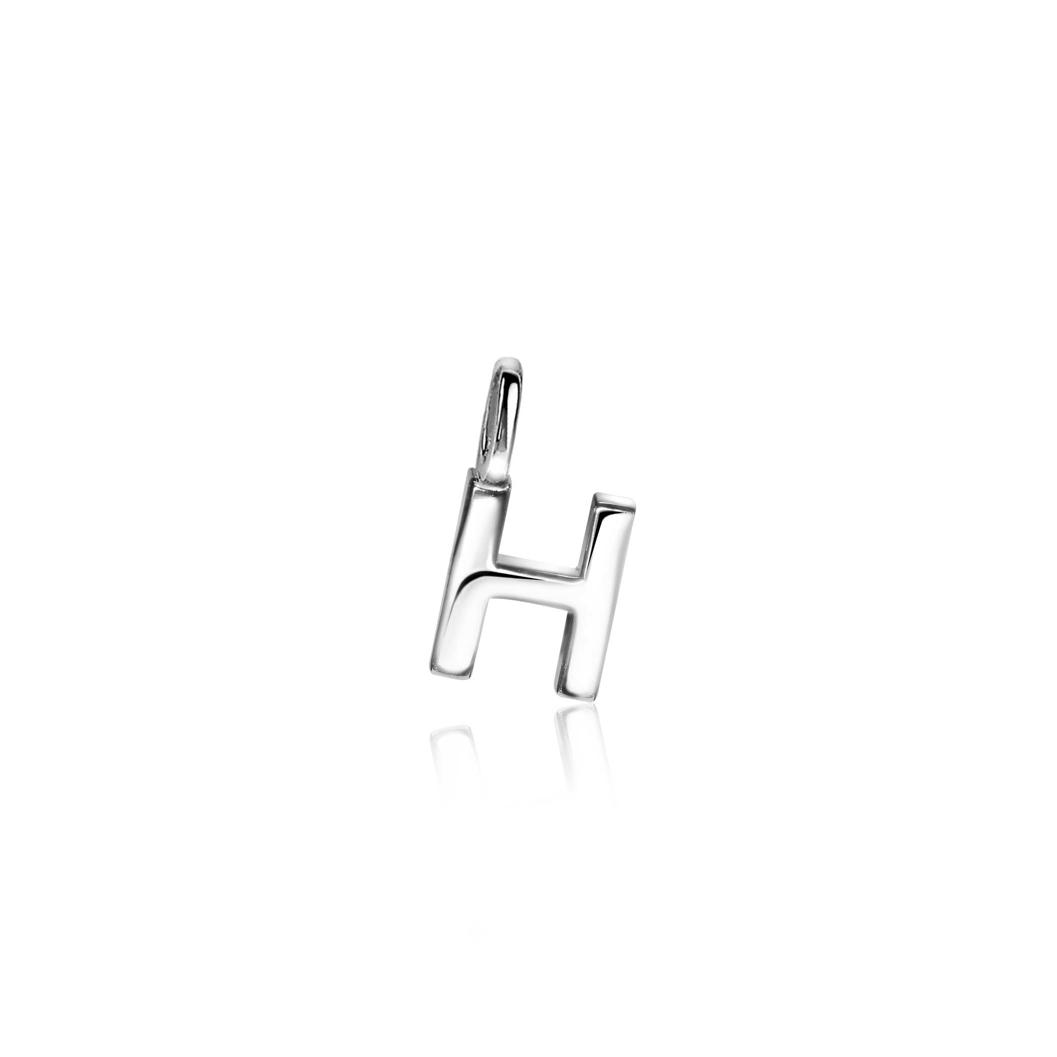 ZINZI zilveren letter hanger H - ZIH2140H